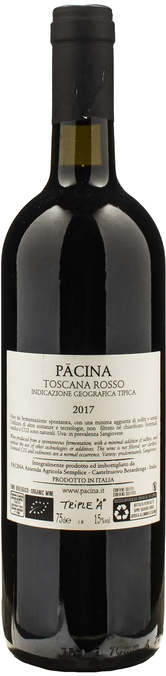 Pacina Toscana 30 Anni di questo vino 2017