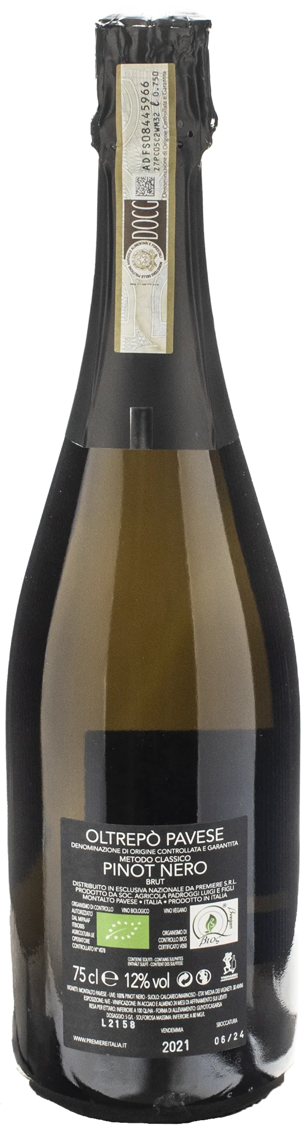 Padroggi O.P. Pinot Nero Metodo Classico Brut 2021