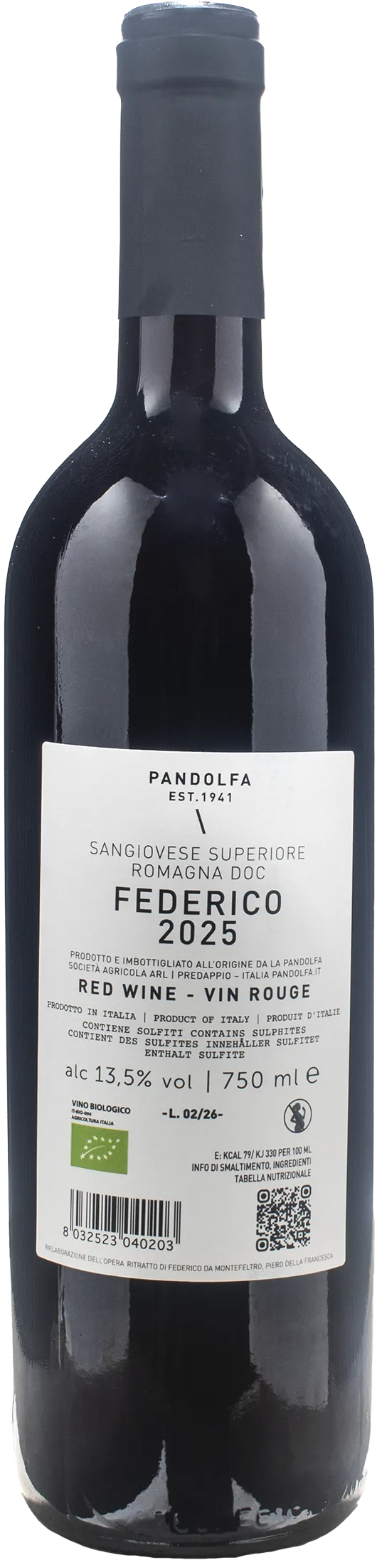 Pandolfa Sangiovese Superiore Federico 2025