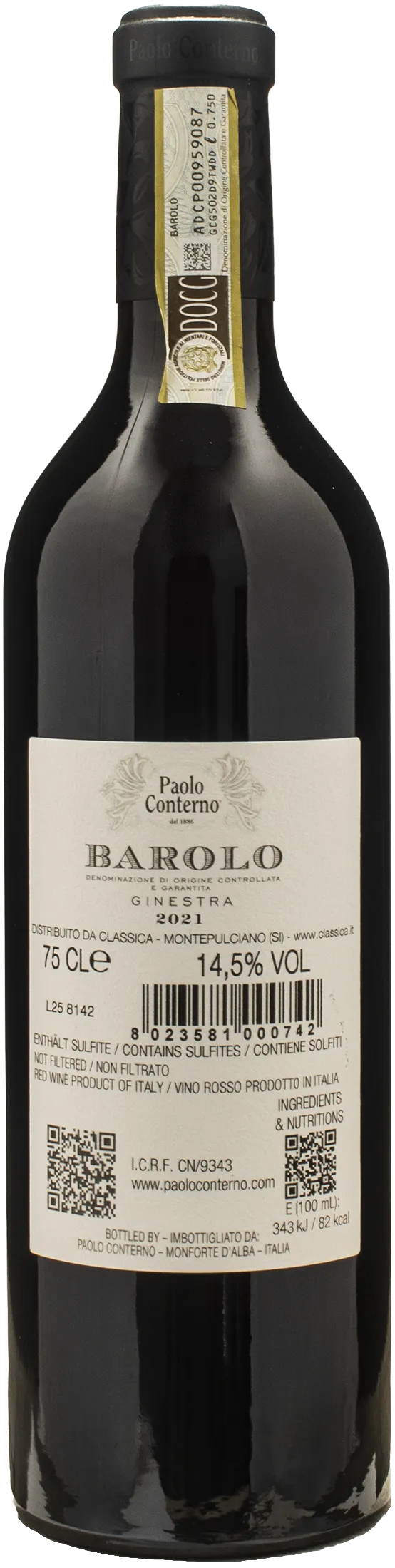 Paolo Conterno Barolo Ginestra 2021
