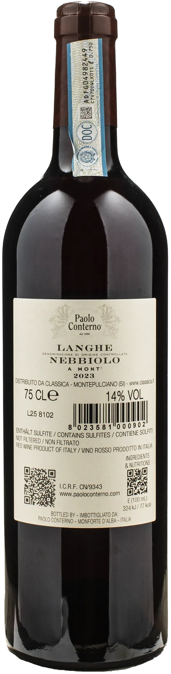 Paolo Conterno Langhe Nebbiolo A Mont 2023