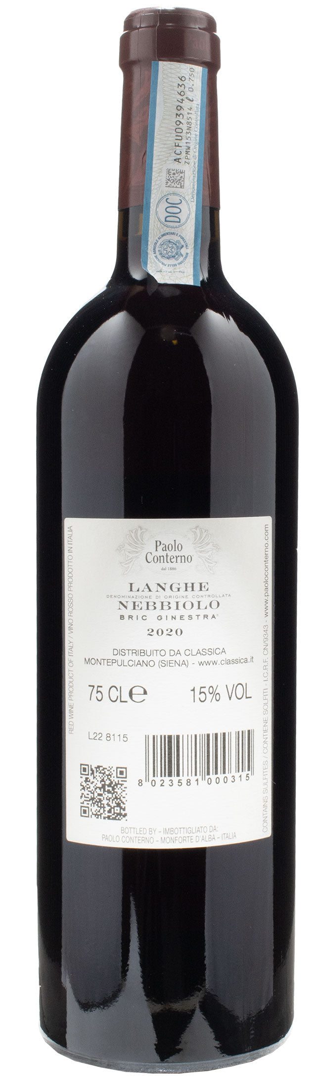 Paolo Conterno Langhe Nebbiolo Bric Ginestra 2020