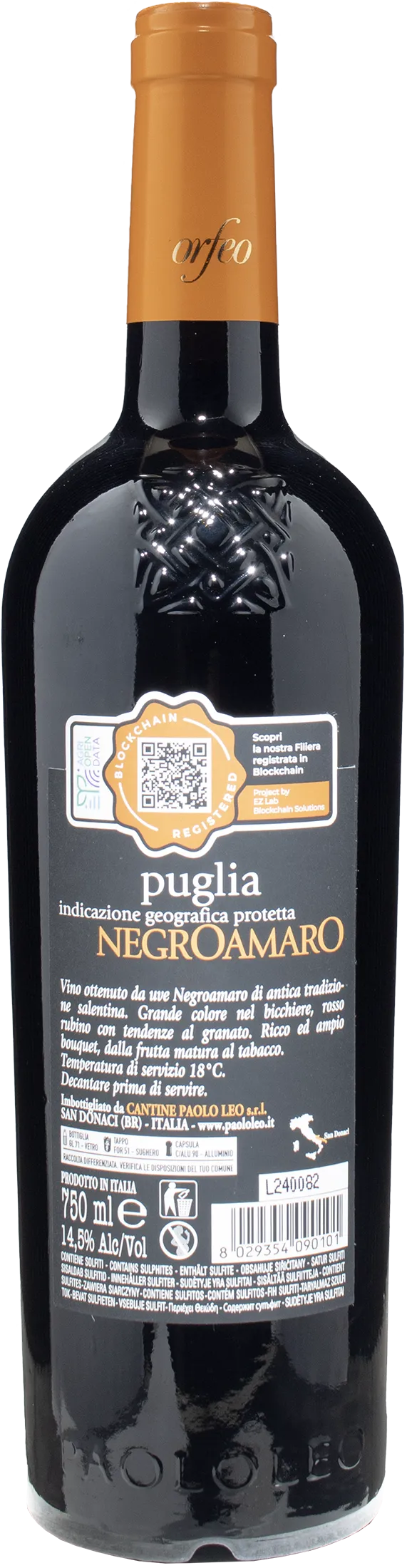 Paolo Leo Orfeo Negroamaro 2022