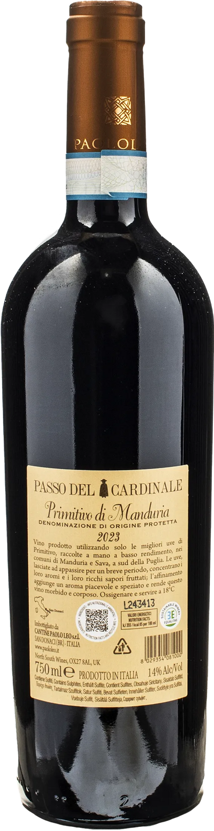 Paolo Leo Primitivo Manduria Passo del Cardinale 2023