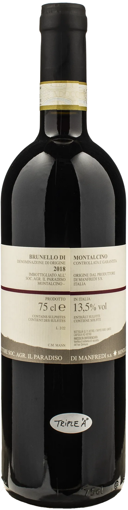 Paradiso di Manfredi Brunello di Montalcino 2018