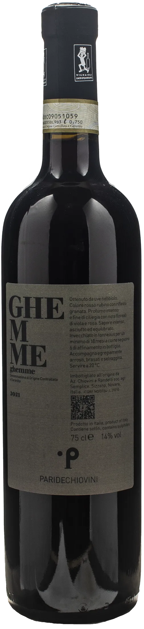 Paride Chiovini Ghemme 2021