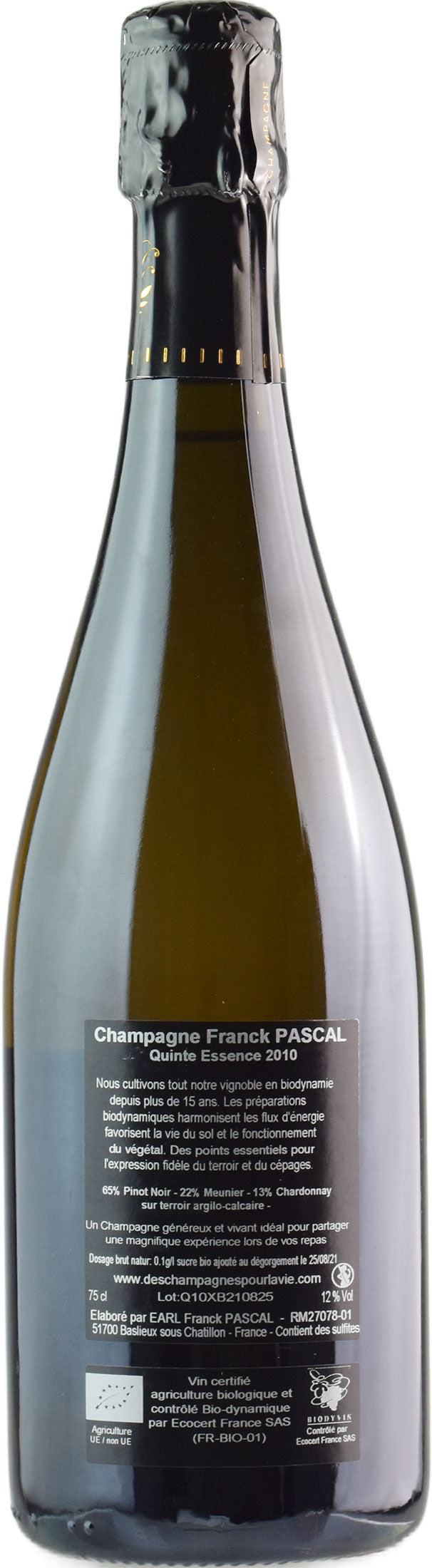 Pascal Champagne QuinteEssence Extra Brut 2010