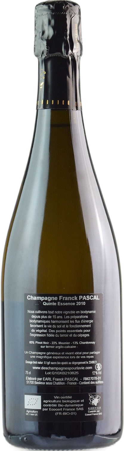 Pascal Champagne QuinteEssence Extra Brut 2010