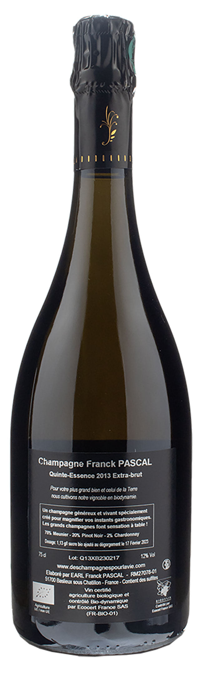 Pascal Champagne QuinteEssence Extra Brut 2013