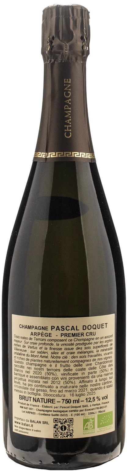 Pascal Doquet Champagne 1er Cru Blanc de Blancs Arpege Brut Nature