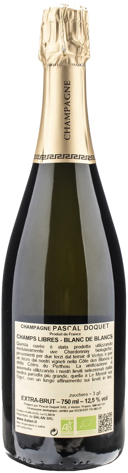Pascal Doquet Champagne Blanc de Blancs Champs Libres Extra Brut