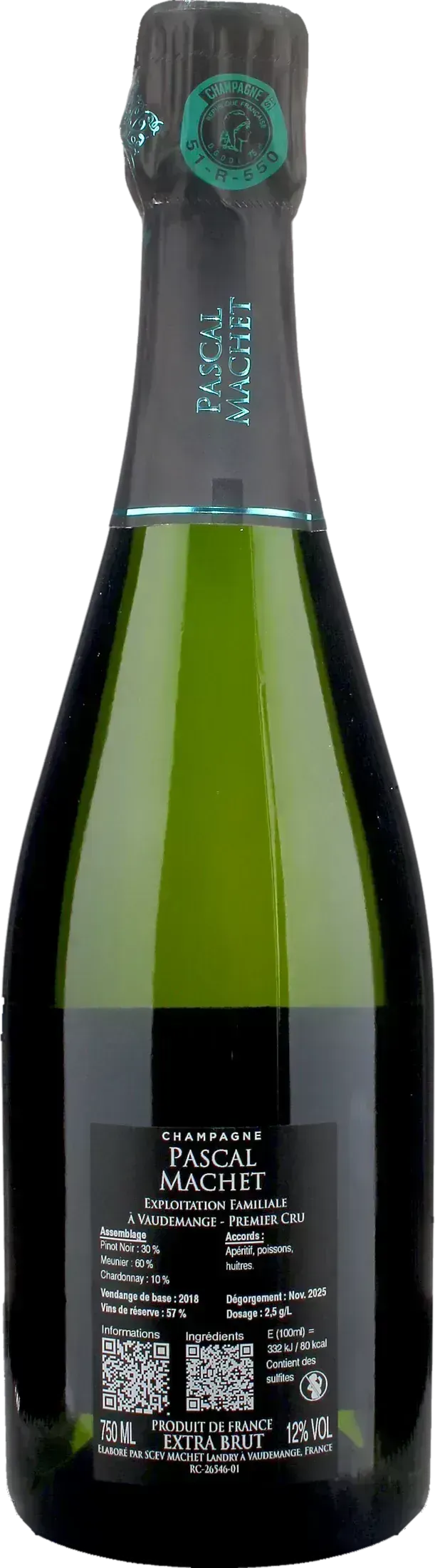Pascal Machet Champagne Premier Cru Extra Extra Brut