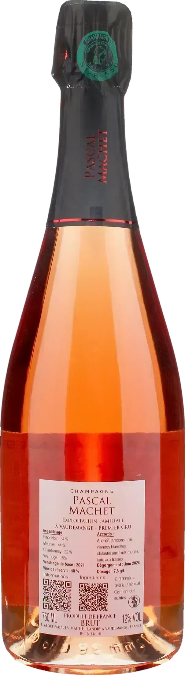 Pascal Machet Champagne Premier Cru Rosé Brut