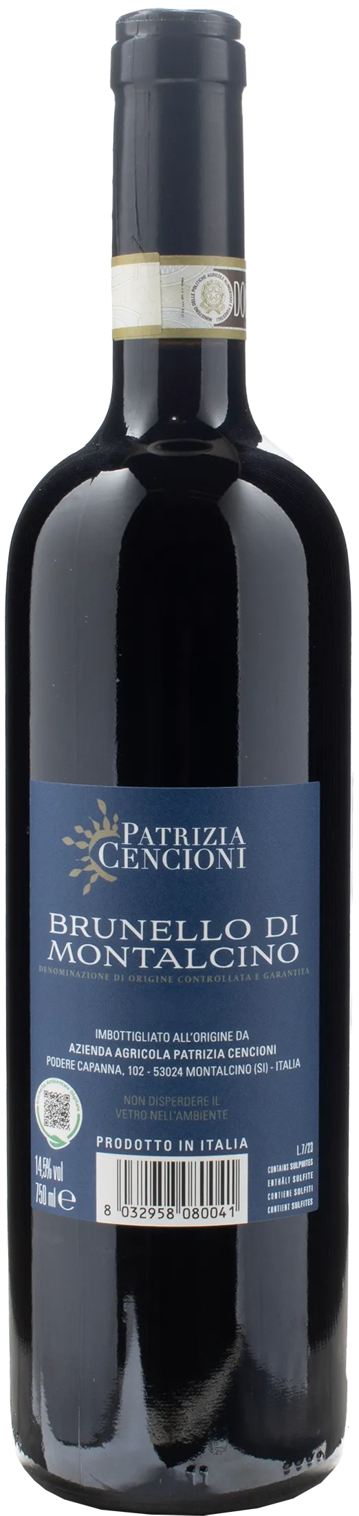 Patrizia Cencioni Brunello di Montalcino 2019
