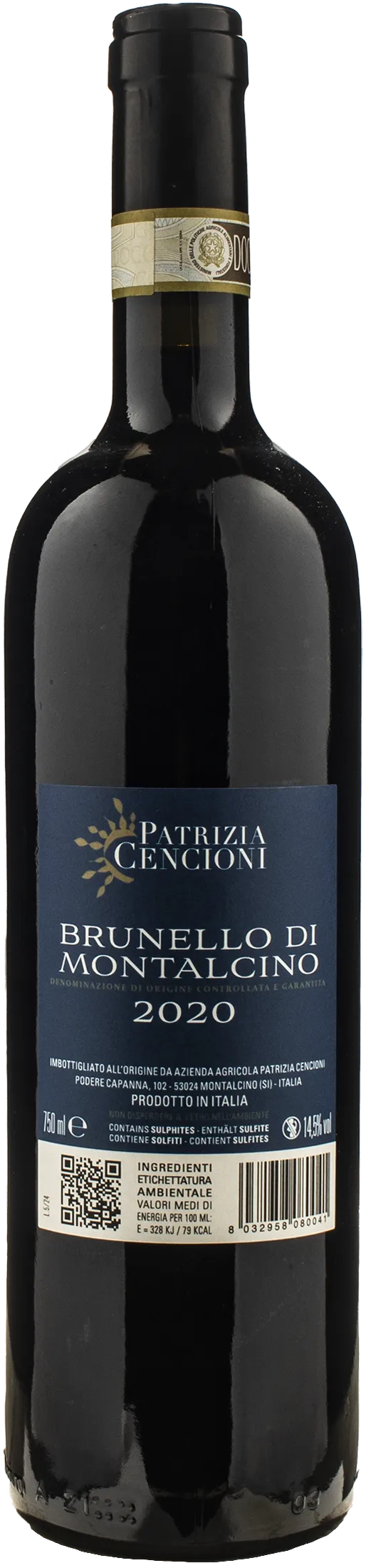 Patrizia Cencioni Brunello di Montalcino 2020