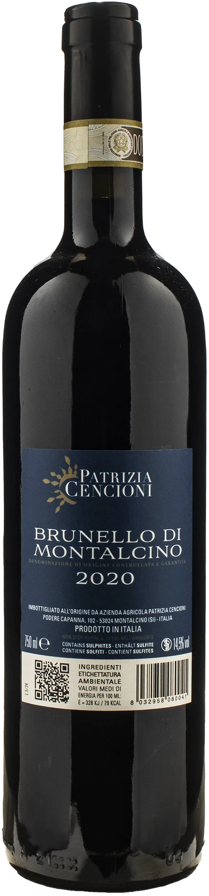 Patrizia Cencioni Brunello di Montalcino 2020