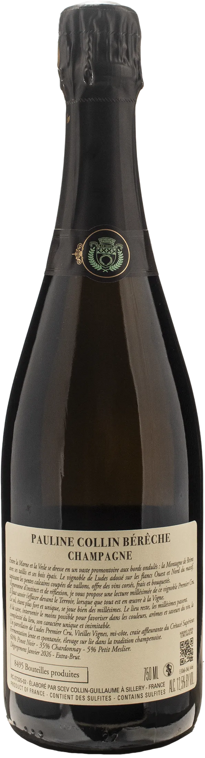 Pauline Collin Bereche Champagne 1er Cru Montagne De Reims Ludes Vieilles Vignes Vintage 2020