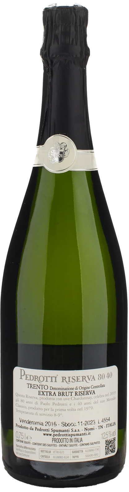 Pedrotti Trento Riserva 80 40 Extra Brut 2016