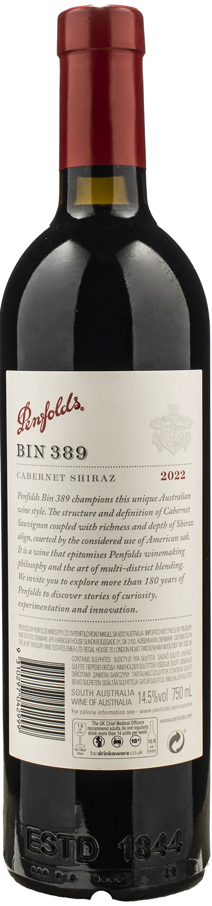 Penfolds Bin 389 Cabernet Shiraz 2022