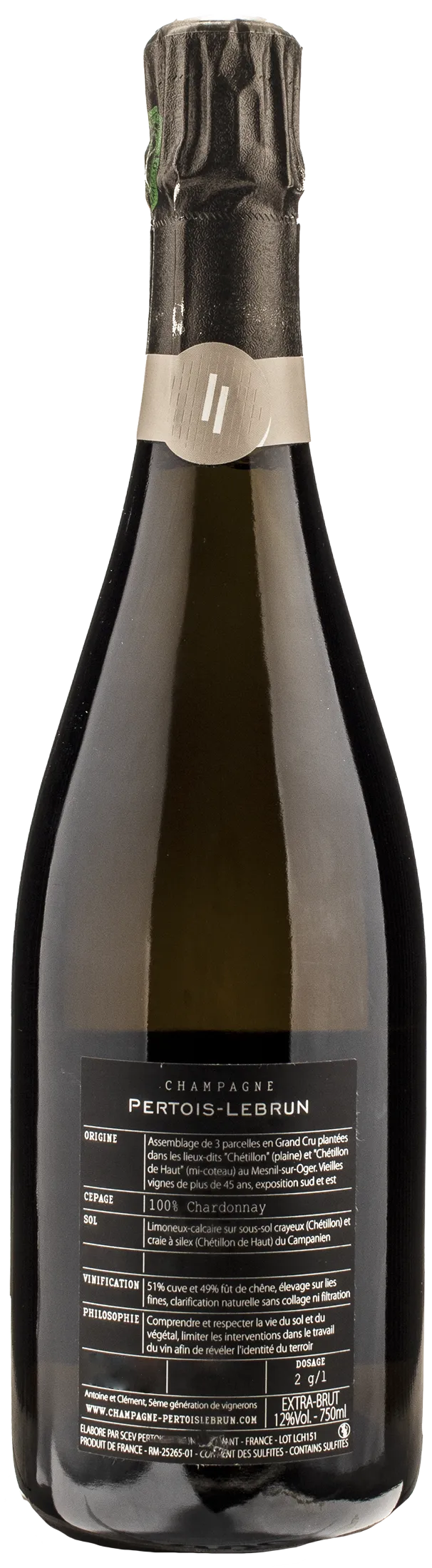 Pertois-Lebrun Champagne Grand Cru Blanc De Blancs Les Chètillons N.15 Extra Brut 2015