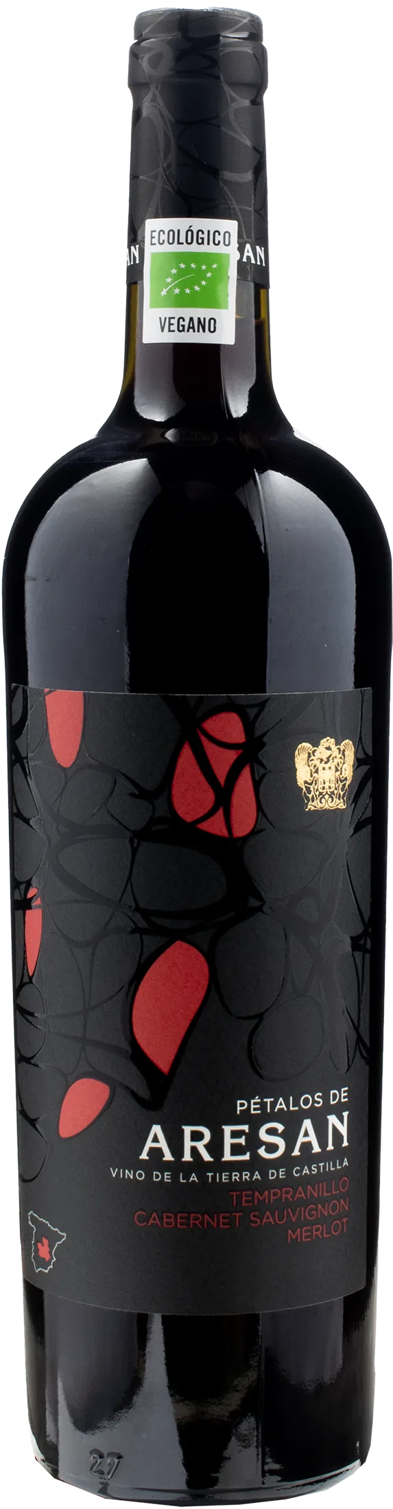 Petalos De Aresan Tempranillo Cabernet Sauvignon Merlot Tierra de Castilla Vegan 2021