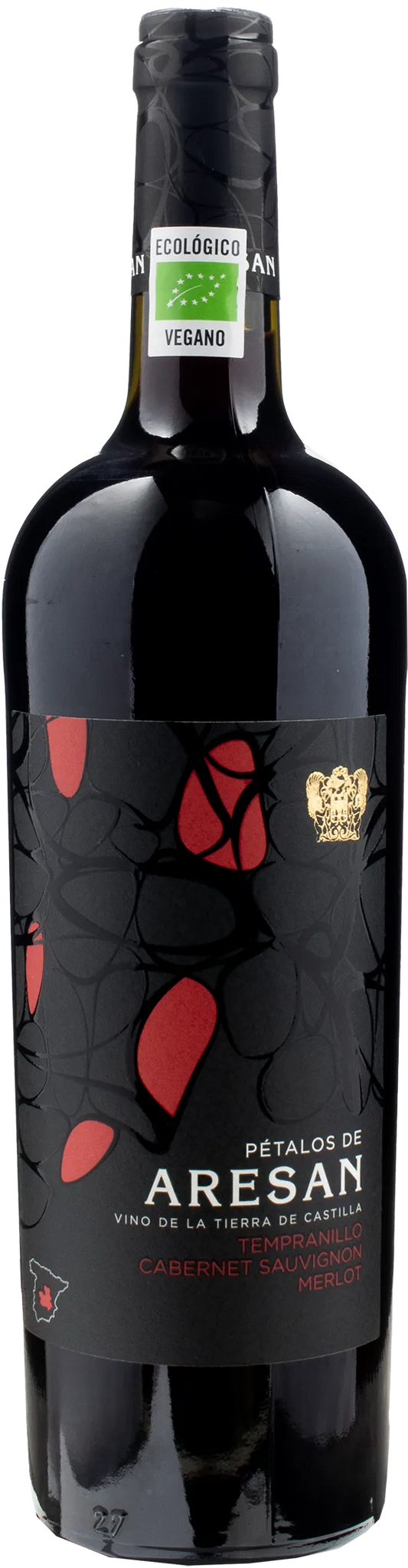 Petalos De Aresan Tempranillo Cabernet Sauvignon Merlot Tierra de Castilla Vegan 2021