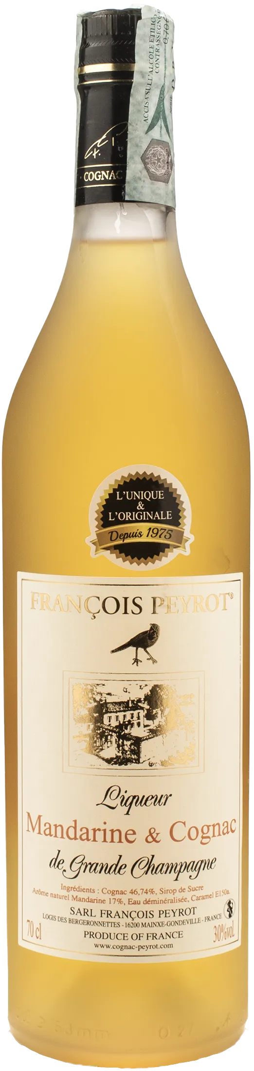 Peyrot Liqueur Mandarine & Cognac de Grand Champagne 0.7L