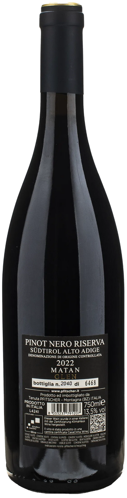 Pfitscher Pinot Nero Matan Riserva 2022