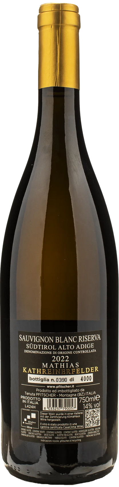 Pfitscher Sauvignon Blanc Mathias Riserva 2022