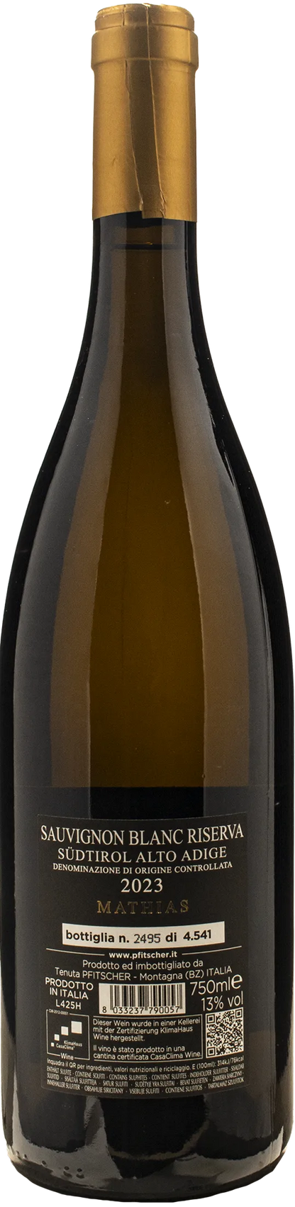 Pfitscher Sauvignon Blanc Mathias Riserva 2023