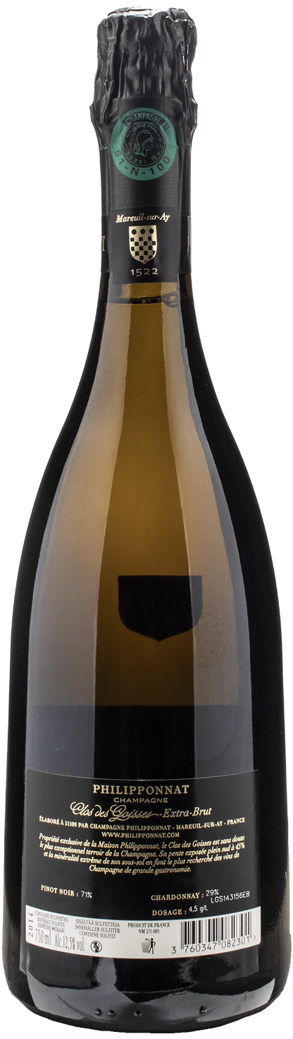 Philipponnat Champagne Clos Goisses Extra Brut 2014