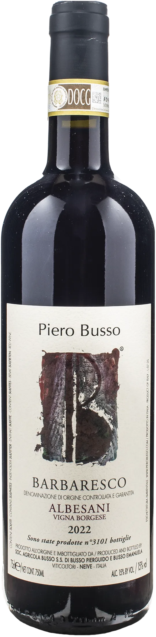 Piero Busso Barbaresco Albesani Vigna Borgese 2022