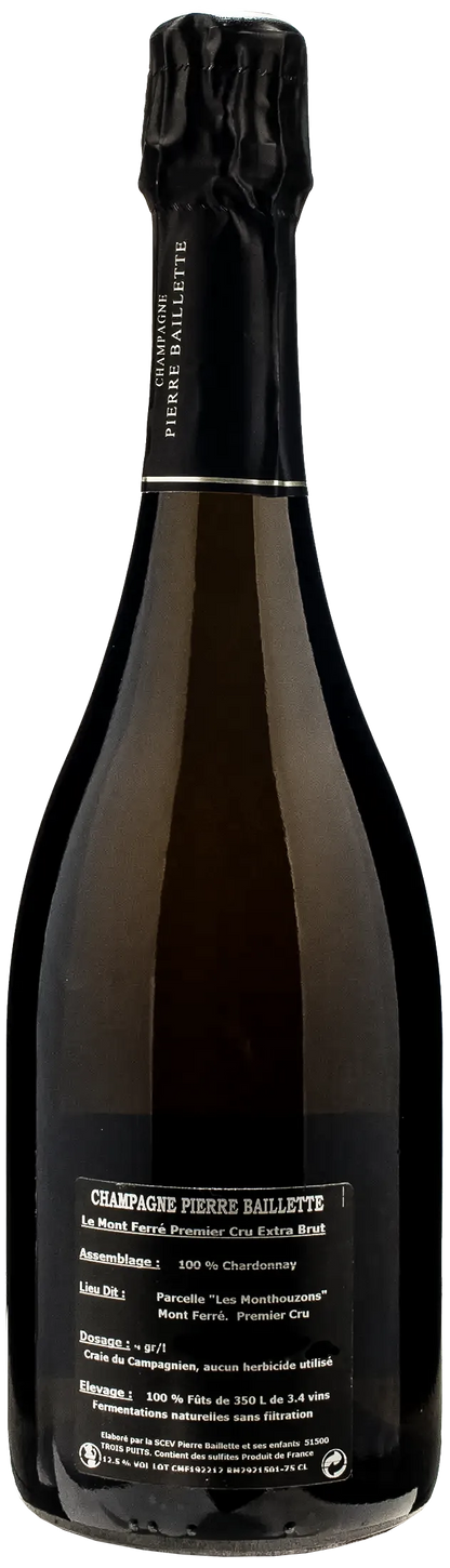 Pierre Baillette Champagne Le Mont Ferre 1er Cru Blanc de Blancs Extra Brut 2019