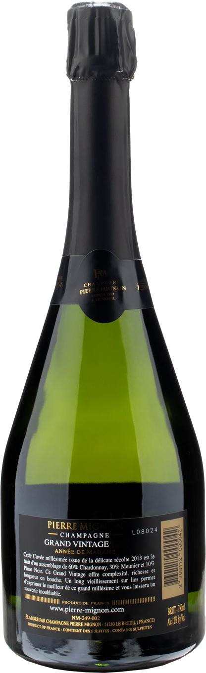 Pierre Mignon Champagne Annee de Madame Grand Vintage Brut 2013