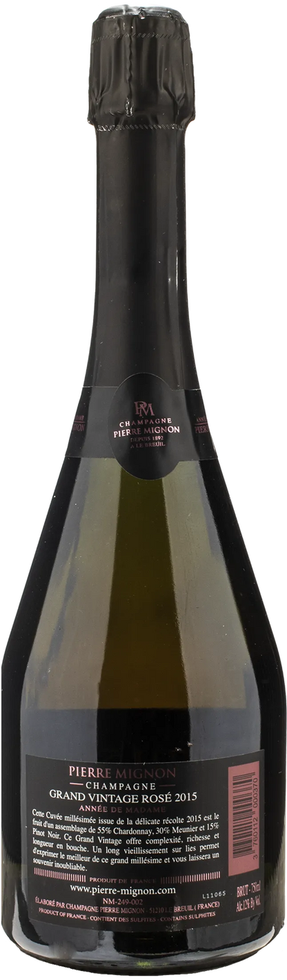 Pierre Mignon Champagne Annee de Madame Grand Vintage Brut Rosè 2015