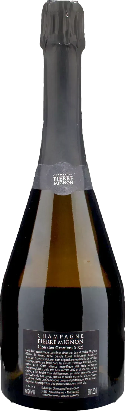Pierre Mignon Champagne Clos des Graviers Brut 2012