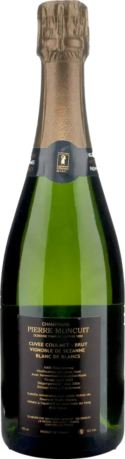 Pierre Moncuit Champagne Blanc de Blancs Hugues de Coulmet Brut