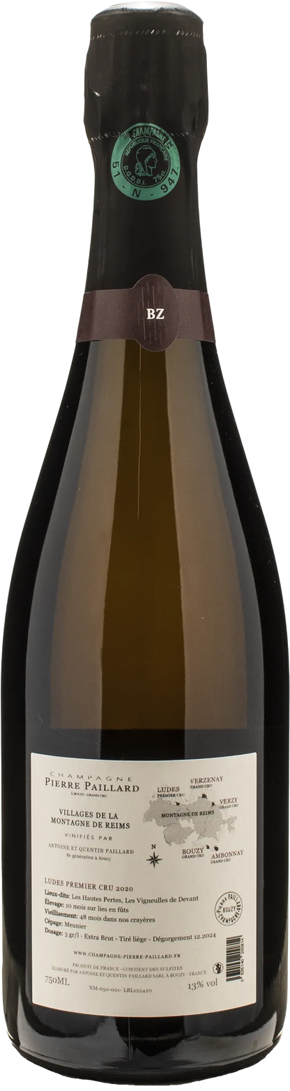 Pierre Paillard Champagne 1er Cru Ludes Vieilles Vignes Meunier Extra Brut 2020