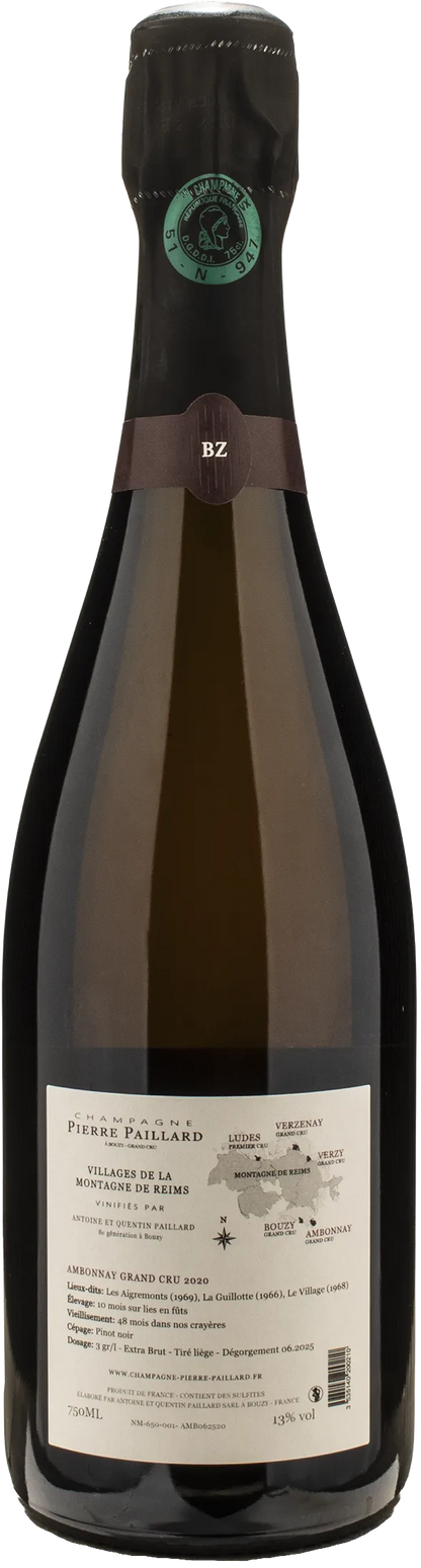 Pierre Paillard Champagne Grand Cru Ambonnay Vieilles Vignes Pinot Noir Extra Brut 2020