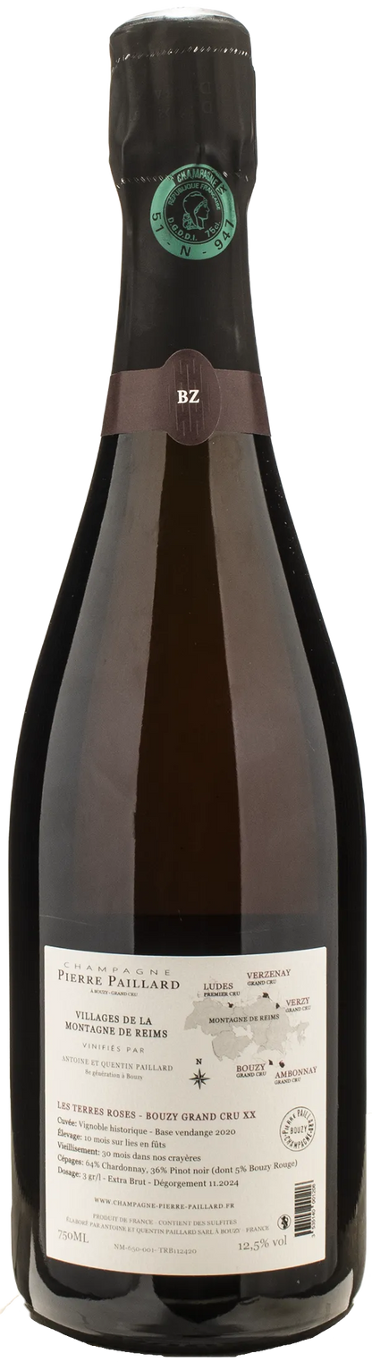 Pierre Paillard Champagne Grand Cru Extra Brut Rosè Les Terres Roses 2020