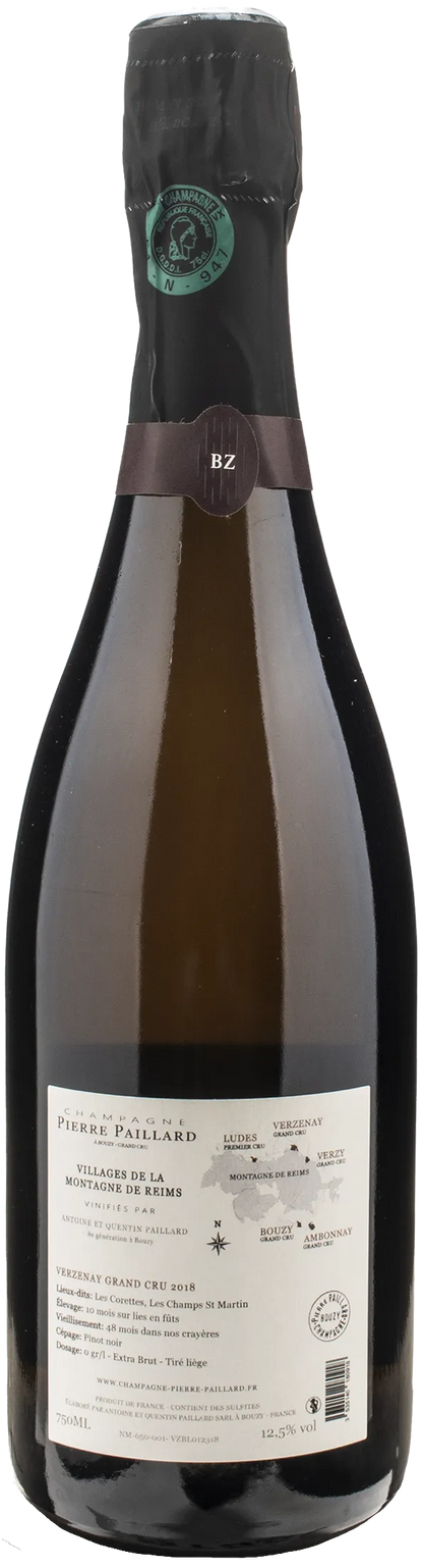 Pierre Paillard Champagne Grand Cru Verzenay Vieilles Vignes 2018