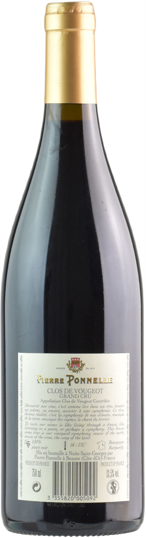 Pierre Ponnelle Clos de Vougeot Grand Cru 2017