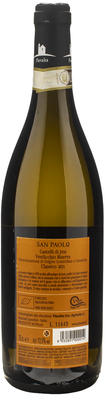 Pievalta Verdicchio dei Castelli di Jesi Classico Riserva San Paolo 2021