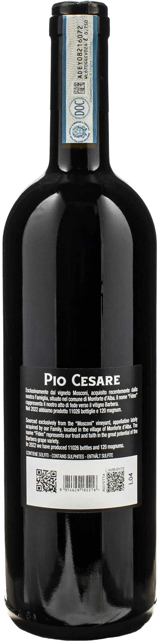 Pio Cesare Barbera d'Alba Superiore Fides Vigna Mosconi 2022