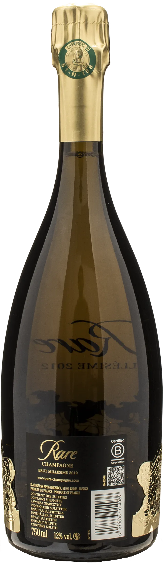 Piper Heidsieck Champagne Rare Brut Millesime 2012