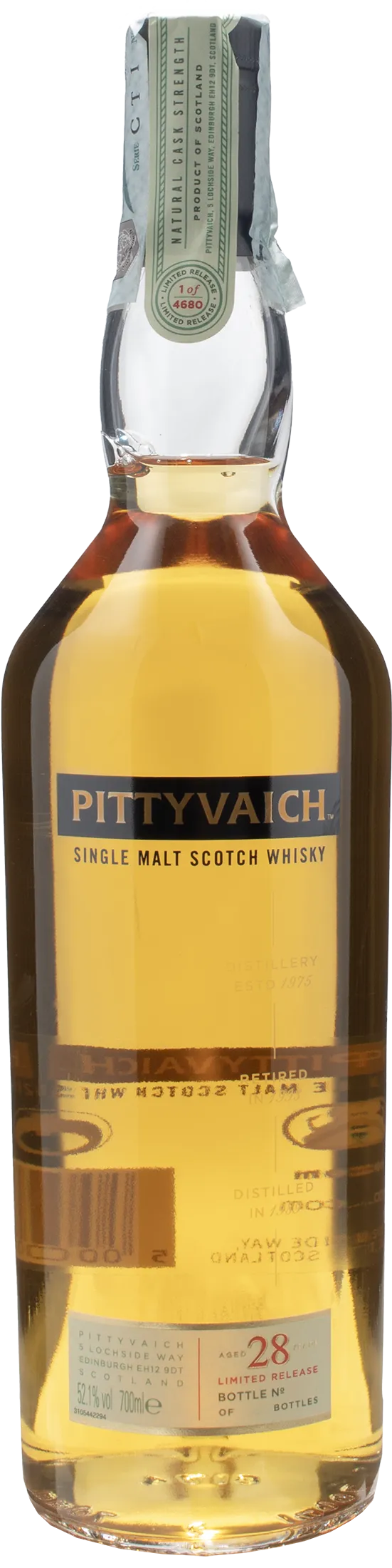 Pittyvaich Whisky Limited Release Single Malt Natural Cask Strangth 28 Y.O. 0.7L