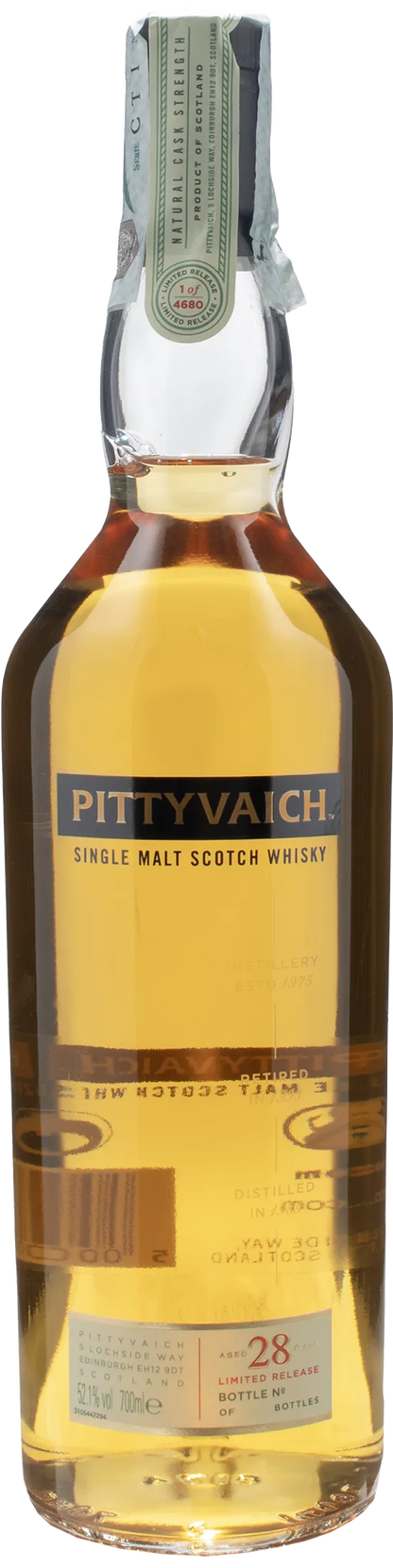 Pittyvaich Whisky Limited Release Single Malt Natural Cask Strangth 28 Y.O. 0.7L