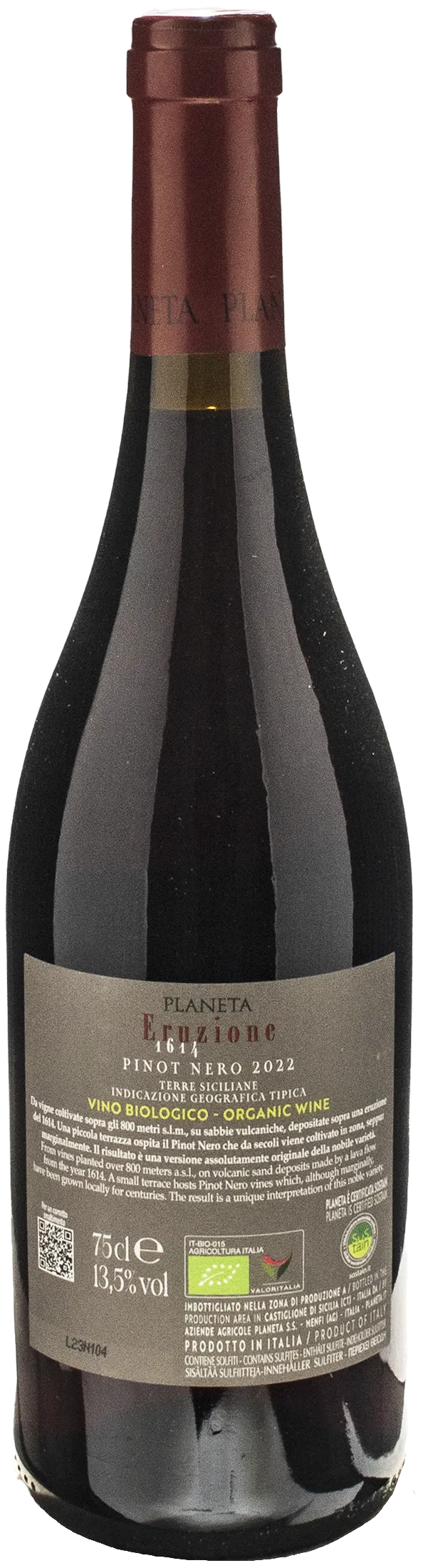 Planeta Eruzione 1614 Pinot Nero 2022