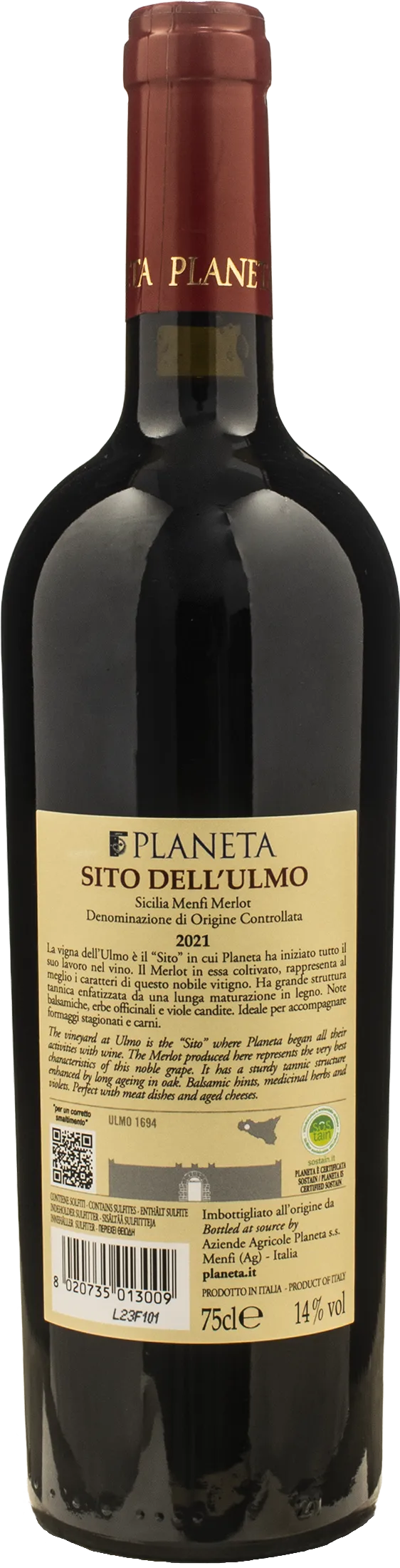 Planeta Merlot Sito Dell'Ulmo 2021