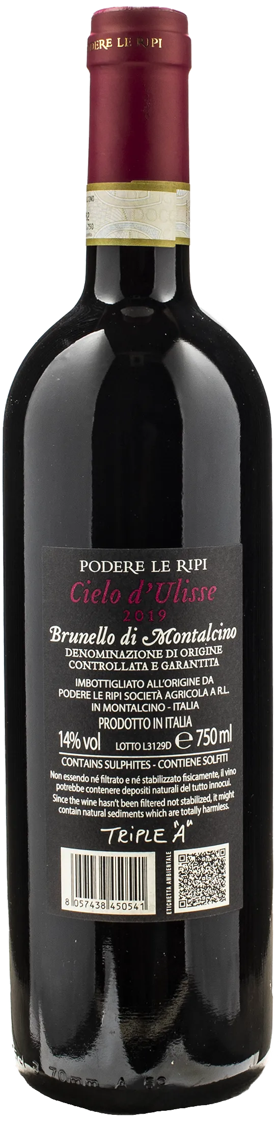 Podere Le Ripi Brunello di Montalcino Cielo d'Ulisse 2019